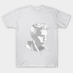 Enigmatic Silver Silhouette - Iconic Hair Style No. 606 T-Shirt